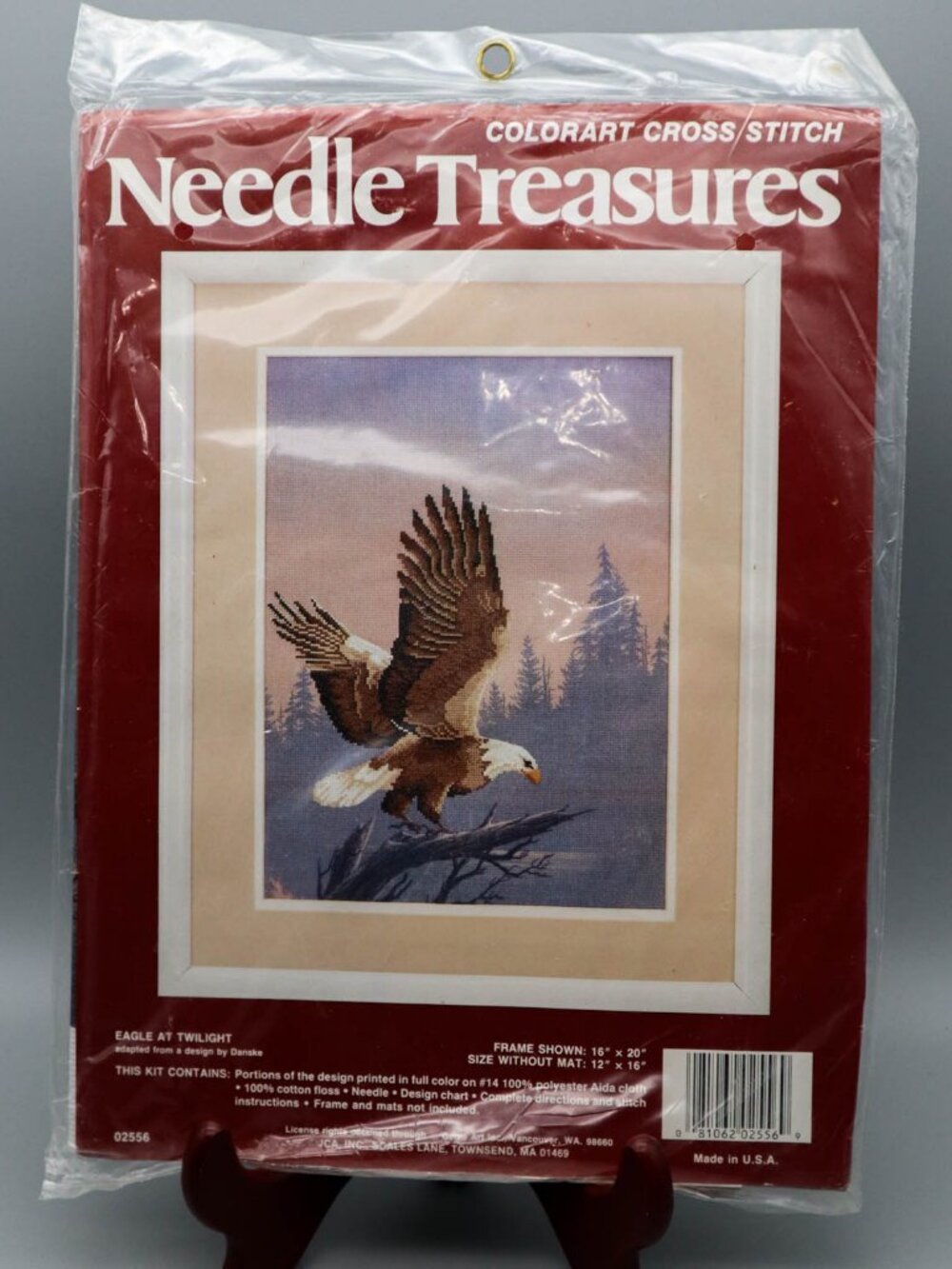 Vintage Needle Treasures Colorart Cross Stitch Kit #02556 Eagle At Twilight